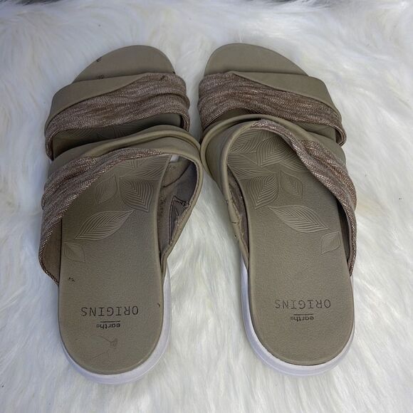 Earth Origins Gravity Giana Tan Slides Sz 8 - Picture 4 of 7